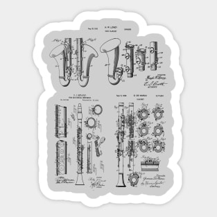 Clarinet Player Group of Patents Sticker